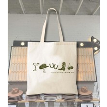 Ninastore Bekarlığa Veda Tote Çantası: Rodeo Kovboy Stili - Pamuklu Kanvas