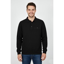 Dynamo Erkek Polo Yaka Cepli Selanik Sweatshirt Regular Kalıp BGL-ST04923