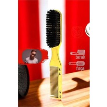 Marsilyan Gold Sakal Bıyık Tarama Fırçası  Sakal Bıyık Tarama Fırçası Çift Taraflı Sakal Tarak ve Fırça – Şekillendirici, Anti-Statik