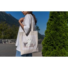 Ninastore Coquette Bunny Tote Çanta - Estetik Tote Çantalar, Sevimli Tote Çanta Koleksiyonu, Hayvan Tote Çantalar, Kawaii Tote Çantalar