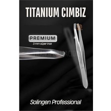 Marsilyan 3 mm Ince Uçlu Cımbız Titanyum Çelik Solingen Professional