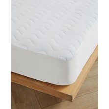 English Home Napline Pamuklu Kapitoneli Sıvı Geçirmez Çift Kişilik Alez 160x200 cm Beyaz
