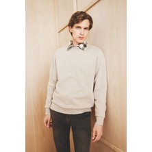 DeFacto Relax Fit Bisiklet Yaka Kalın Kumaş Sweatshirt E9409AX25AU
