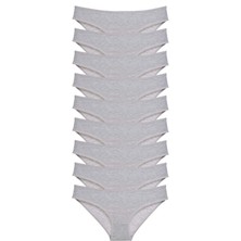 Venüs Shopping 9 Adet Süper Eko Set Likralı Kadın Slip Külot Gri