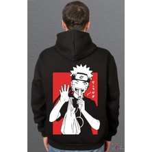 Bumeta Naruto Anime Stil Kakashi Ice Cream Japanese Japon Sweatshirt Unisex Kapüşonlu Hoodie