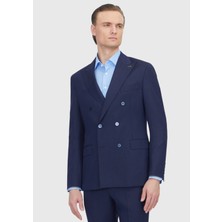 Ramsey Lacivert Zeroweight Slim Fit Yün Karışımlı Takım Elbise