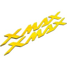 Sevgent Yamaha Xmax 2012 - 2025 Uyumlu Sele Altı Metalik Yazı Seti Gold
