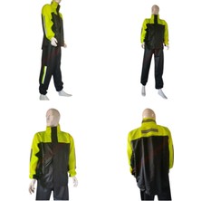 Sevgent Motosiklet Yağmurluk Alt-Üst Sarı-Siyah 3Xl Beden