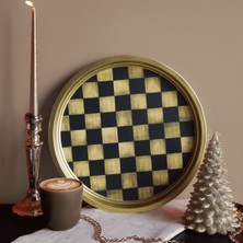 Sarkap Home Desenli Dekoratif Metal Tepsi - Dama