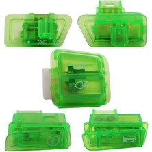 Sevgent Mondial Düğme Seti (5Li) Yeşil/Şeffaf Rs/Rmz/Ft