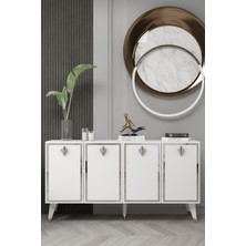 Demonte Decor 8212-32DD KB150 Konsol, Tv Ünitesi Beyaz-Gümüş