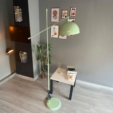 Bamyum Mint Lambader Hareketli Başlık Modern Dekoratif Metal Oturma Odası Çalışma Odası Zemin Lambası