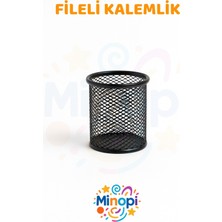 Minopi Plastik Siyah Fileli Kalemlik Ofis Kalemlik Büro Kalemliği