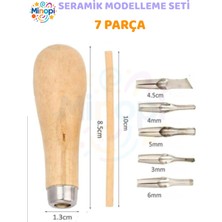 Minopi Linol Oyma Seti 7 Parça 1 Paket Linol Oyma Kesme Bıçak Seti 5 Bıçaklı Linolyum Baskı Ahşap Saplı