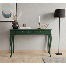 Wooding Mobilya 110 cm Masif Lükens Yeşil Çalışma Masası