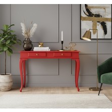 Wooding Mobilya 100 cm Masif Lükens Kırmızı Çalışma Masası