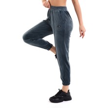 Win Moda Petrol Yeşili Kadın Yumoş Eşofman Altı Jogger Yüksek Bel Fransız Kadife