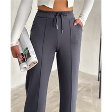 Win Moda Içi Şardonlu Modal Eşofman Altı / Women's Wınter Tracksuıt/önü Dikişli
