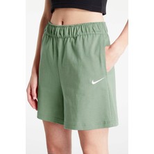 Nike Sportswear Essential Loose Fit Jersey Shorts Bol Kesim Jarse Kumaş Kadın Şort Yeşil