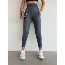 Win Moda Jogger Eşofman Altı Scuba Dalgıç Yüksek Bel Likralı