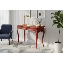 Wooding Mobilya 110 cm Masif Rustik Bordo Çalışma Masası