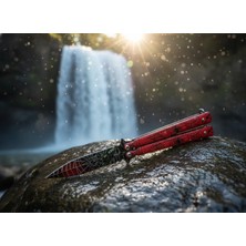 Alsepeteavm Kırmızı Ağ Baskılı Tanto Kamp Çakısı