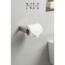 Nakra Home Paslanmaz Çelik Yapışkanlı Tuvalet Kağıdı Askılığı | Delmeden Montaj | Wc Kağıtlığı | Neme Dayanıklı