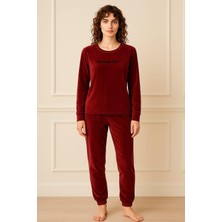 Pemilo Kadın 13164-060 Uzun Kol Kadife Pijama Takımı