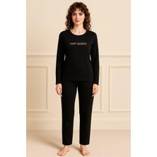 Pemilo Kadın 13166-508 Uzun Kol Kadife Pijama Takımı