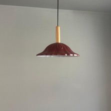 Bamyum Ralivo Vişne Çürüğü Metal Avize Tekli Ahşap Başlık Mutfak Modern Dekoratif Sarkıt Aydınlatma