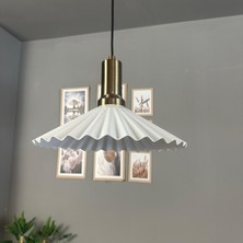 Bamyum Avilla Beyaz Tekli Metal Büyük Avize Eskitme Fener Başlık Cafe Mutfak Modern Sarkıt Aydınlatma