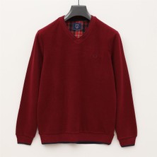 Dio Rise Erkek V Yaka Uzun Kol Ince Tişört - (M-2xl) - CZT-133 - Bordo