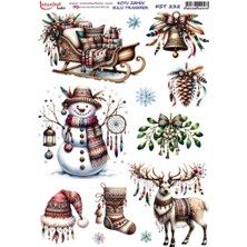 İstanbul Hobi Koyu Zemin Sulu Transfer Kağıdı 25X35CM KST-232