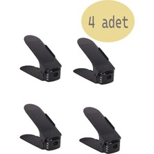 Saban Siyah - 4'lü Set - Ayarlanabilir Ayakkabı Rampası - Çift Katlı Düzenleyici