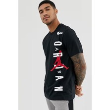 Nike Jordan Jumpman Vertical Air Stretch Crew Tee Erkek Logolu Tişört Siyah