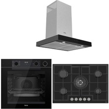 Ferre Steam Plus 75 Serisi 3lü Cam Ankastre Set (QEP64CS-ED035-D100)