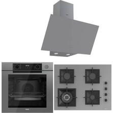 Ferre Steam Plus 65 Serisi 3lü Cam Ankastre Set (QEP64CPR-SC408-D079)