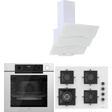 Ferre Steam Plus 65 Serisi 3lü Cam Ankastre Set (QEP64CB-SC406-BSPR600)