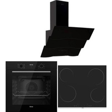 Ferre Black Plus Serisi 3lü Cam Ankastre Set (QBL63CS-MS261-D023)