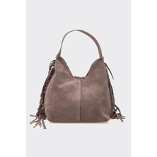 Shoemark SÇ487 Vizon Süet Hakiki Deri Kol Kadın Çanta