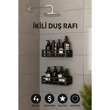 TE Dükkan Buğz Yapışkanlı Duvar Rafı Organizer Banyo Rafı Duş Rafı Mutfak Rafı Havluluk Sabun Krem Şampuanlık