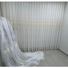 Nivemes Home Nivemeshome Elisya 3812 Gold Işıltılı 1/2,5 Pileli Bambu Tül Perde
