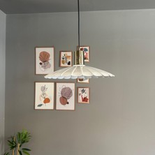 Bamyum Risso Beyaz Metal Büyük Avize Kalın Eskitme Fener Başlık Tekli Cafe Mutfak Modern Sarkıt Aydınlatma