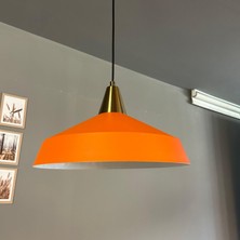 Bamyum Lema Turuncu Tekli Avize Eskitme Huni Başlık Sarkıt Lamba Restoran Cafe Salon Avizeleri