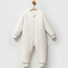 Moi Noi Fermuarlı Bisiklet Yaka Uyku Tulumu Unisex 2,5 Tog Waffle Kendinden Desenli