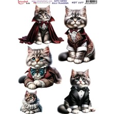 İstanbul Hobi Koyu Zemin Sulu Transfer Kağıdı 25X35CM KST-157