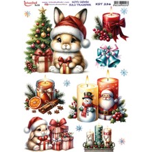 İstanbul Hobi Koyu Zemin Sulu Transfer Kağıdı 25X35CM KST-236