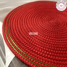 Double Knot Design 6 Adet  Amerikan Servis Supla Tress Jüt Hediyelik Sunum Davet Masa Düzeni