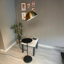 Bamyum Eskitme-Siyah Lambader Hareketli Başlık Sehpalı Modern Dekoratif Metal Oturma Odası Çalışma Odası