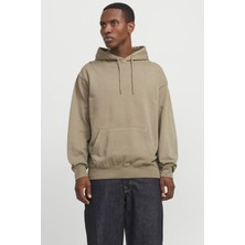 Jack & Jones Essentials Jjecharge Pamuklu Oversize Fit Kapüşonlu Sweat Erkek Sweat 12268272
